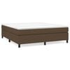 vidaXL Struttura Letto a Rete a Molle Marrone Scuro 180x200 cm Tessuto