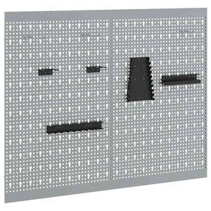 vidaXL Panca di Stoccaggio 2 pcs Grigio 100 x 1 x 80 cm