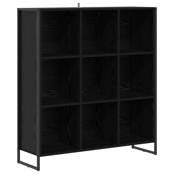 vidaXL Armadio per Libri Rovere Nero 99.5 x 30 x 108.5 cm