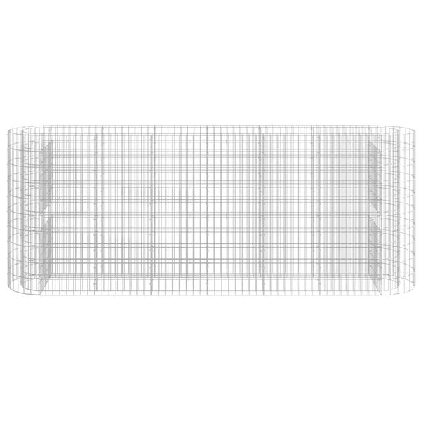 vidaXL Gabbione con Letto Rialzato in Acciaio Zincato 260x50x100 cm