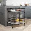 vidaXL Carrello da Cucina Grigio Sonoma 82x40x78,5cm Legno Multistrato