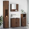 vidaXL Set di mobili per il bagno con porta 4 pcs Rovere Marrone