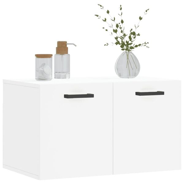 vidaXL Mobile a Parete Bianco 60x36,5x35 cm in Legno Multistrato