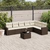 vidaXL Set Divani da Giardino 8 pz con Cuscini Marrone in Polyrattan