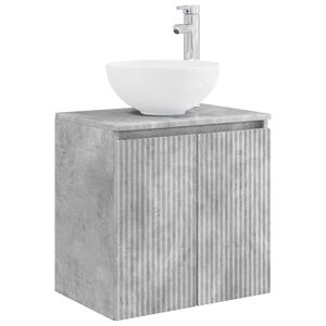 vidaXL Mobile Lavabo da Parete Grigio Cemento 49,5 x 35 x 63 cm