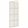 vidaXL Parete Doccia Walk-in Oro 80 x 195 cm vetro temperato