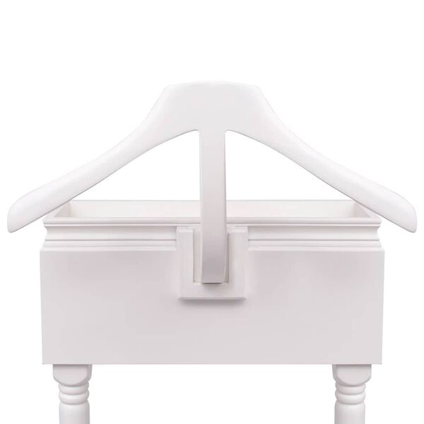 vidaXL Appendiabiti con Armadietto in Legno Bianco