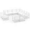 vidaXL Set Divani da Giardino 11 pz Bianco in Legno Massello di Pino