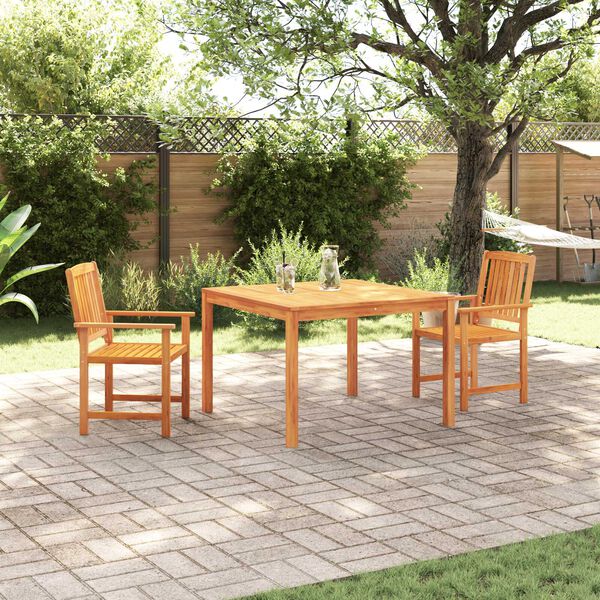 vidaXL Set da Pranzo per Giardino 3 pcs Marrone