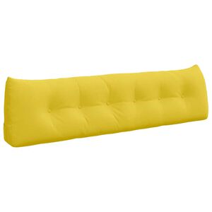 vidaXL Cuscino per Schiena Giallo Chiaro 180 x 24 x 50 cm Tessuto