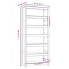 vidaXL Libreria Grigia 80x35x183 cm in Legno Massello di Pino