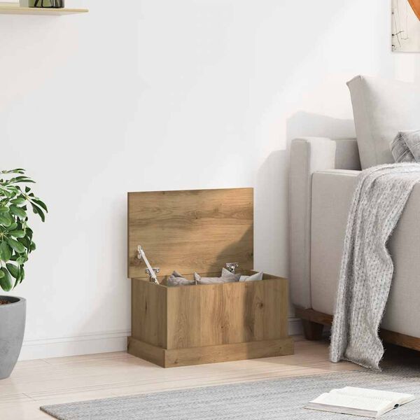 vidaXL Scatola Portaoggetti Rovere Artigianale 30x50x28 cm Multistrato