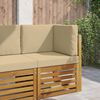 vidaXL Cuscino per divano da esterno 3 pcs Beige Poliestere