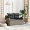 vidaXL Divano da giardino Grigio 124 x 62 x 69cm polyrattan