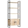 vidaXL Libreria a 4 Livelli 80x30x180 cm in Legno Massello di Mango