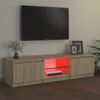vidaXL Mobile Porta TV con Luci LED Rovere Sonoma 140x40x36 cm