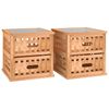 vidaXL Comodini 2 pz 34x34x34 cm in Legno Massello di Noce