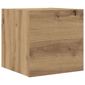 vidaXL Armadietto TV Montato a Parete Rovere Artigianale 30,5x30x30 cm