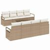 vidaXL Set di divani con cuscino 7 pcs Beige e Crema polyrattan