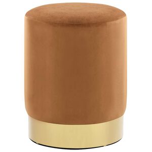 vidaXL Sgabello Marrone e Oro in Velluto 28 x 36 cm