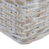 vidaXL Divano a 3 Posti con Cuscini Grigio in Rattan Naturale