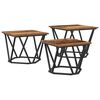 vidaXL Tavolino da salotto 3 pz Legno vecchio 50 x 50 x 40 cm
