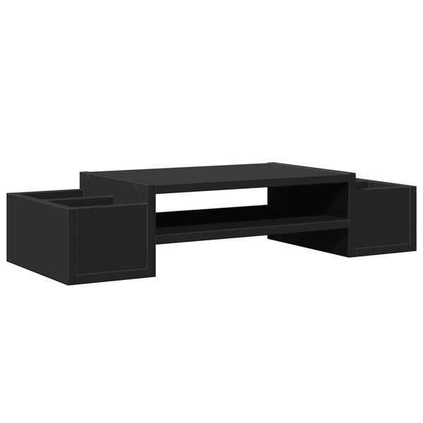 vidaXL Supporto Monitor con Contenitore Nero 70x27x15 cm Truciolato