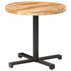 vidaXL Tavolino da Bistrot Rotondo &Oslash;80x75 cm in Legno di Mango Grezzo
