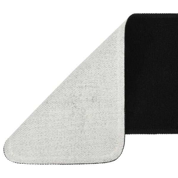 vidaXL Tappetini per Scale 15 pz 60x25cm Neri Antiscivolo Rettangolari