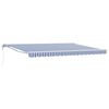 vidaXL Tettuccio Elettrico Retrattile Blu e Bianco 5 x 3 m