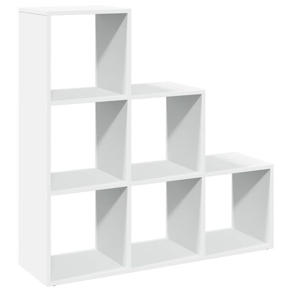 vidaXL Libreria divisoria a 3 ripiani bianca 99x29x99 cm in legno ingegnerizzato