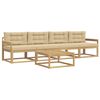 vidaXL Set di divani da esterno 4 pz Bianco e Beige