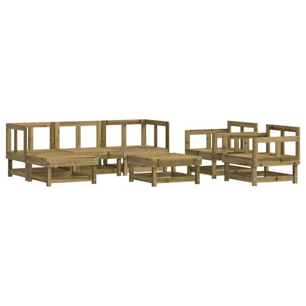 vidaXL Set Salotto da Giardino 7 pz in Legno Impregnato di Pino