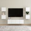 vidaXL Set di Mobili Porta TV 6 pz Bianco in Legno Multistrato