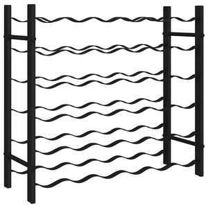 vidaXL Portavini da 36 Bottiglie Nero in Ferro