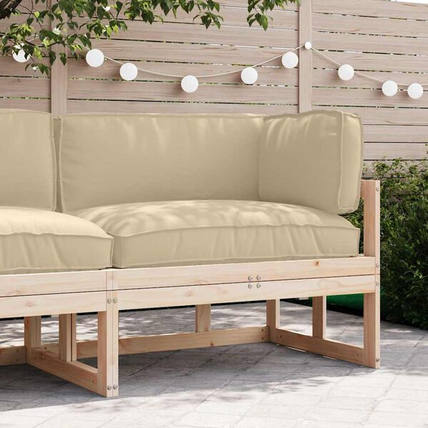 vidaXL Set di Cuscini per Pallet 3 pcs Beige Tessuto Oxford