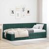 vidaXL Cornice del letto ad angolo Verde scuro 100 x 200 cm Velluto