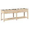 vidaXL Vaso da giardino Beige 203,5 x 53 x 76,5 cm
