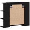 vidaXL Mobiletto per specchio Rovere Nero 80 x 20,5 x 64 cm