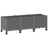 vidaXL Vaso da Giardino con Ruote Grigio Chiaro 120 x 40 x 48 cm PP