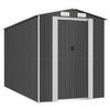 vidaXL Capanno da Giardino Antracite 192x357x223 cm in Acciaio Zincato
