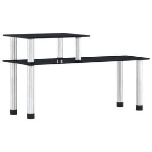 vidaXL Mensola da Cucina Nera 45x16x26 cm in Vetro Temperato