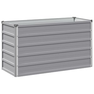 vidaXL Letto rialzato da giardino Grigio 100 x 40 x 55 cm