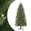 vidaXL Albero di Natale artificiale con 300 LED Verde 180 cm PE e PVC