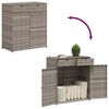 vidaXL Armadietto Portaoggetti Giardino Grigio 105x55x113cm Polyrattan