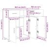 vidaXL Armadio in Legno Rovere artigianale 88,5 x 30,5 x 73 cm
