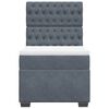 vidaXL Giroletto a Molle con Materasso Grigio Scuro 90x190 cm Velluto