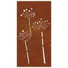 vidaXL Decorazione Muro da Giardino 105x55 cm Fiore in Acciaio Corten