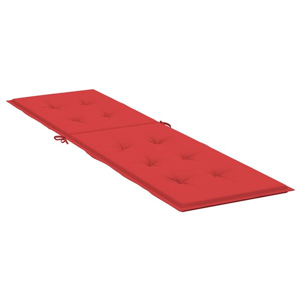 vidaXL Cuscino per Sdraio Rosso (75+105)x50x4 cm