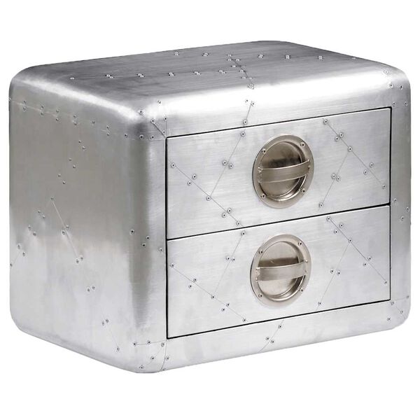 vidaXL Tavolino Aereo in Alluminio 2 Cassetti Vintage Aircraft Airman